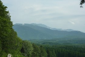 1合目付近からの月山