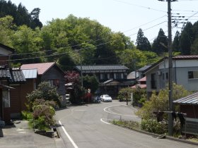 有間川の町並み