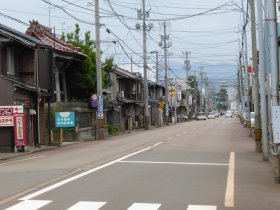 大川町の町並み